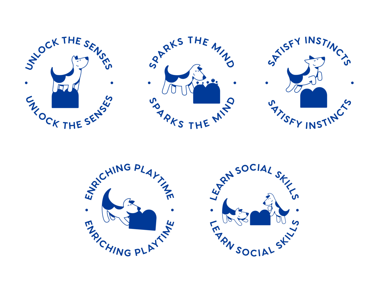 Bruce's doggy day care benefit icons