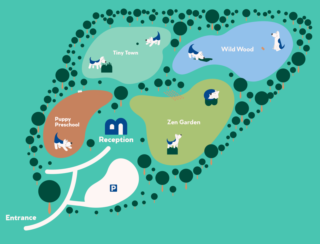 Wellington country park doggy day care centre map