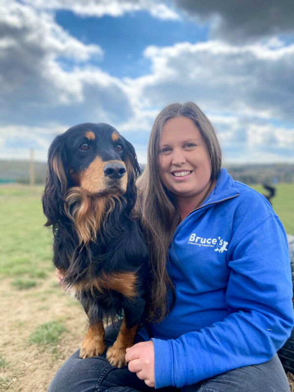 Carer with dog