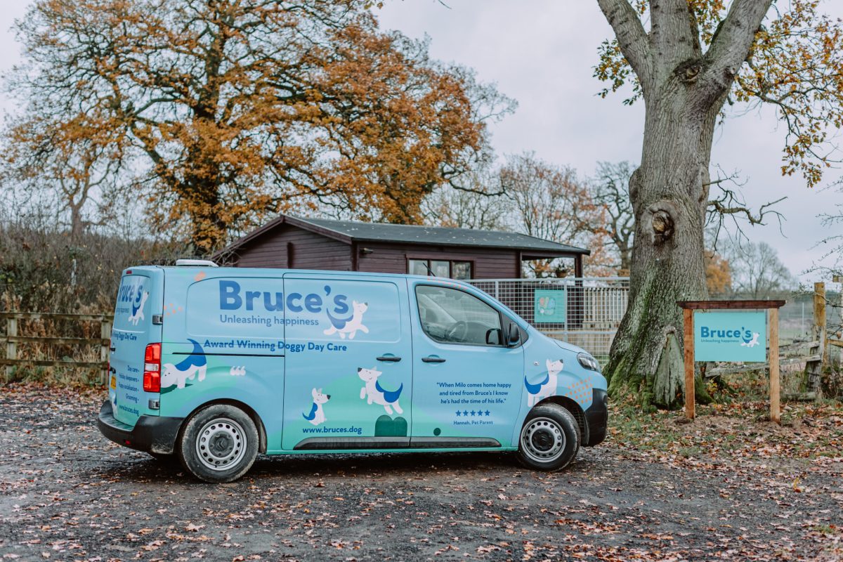 Bruce's Doggy Day Care bus