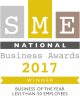 SME National business awards winners logo 2017