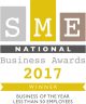SME National business awards winners logo 2017