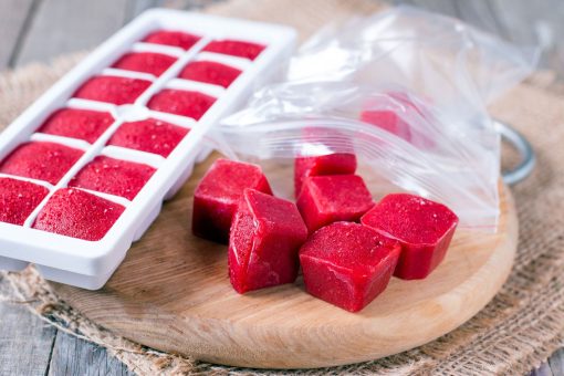 Dog friendly ice cube enrichment